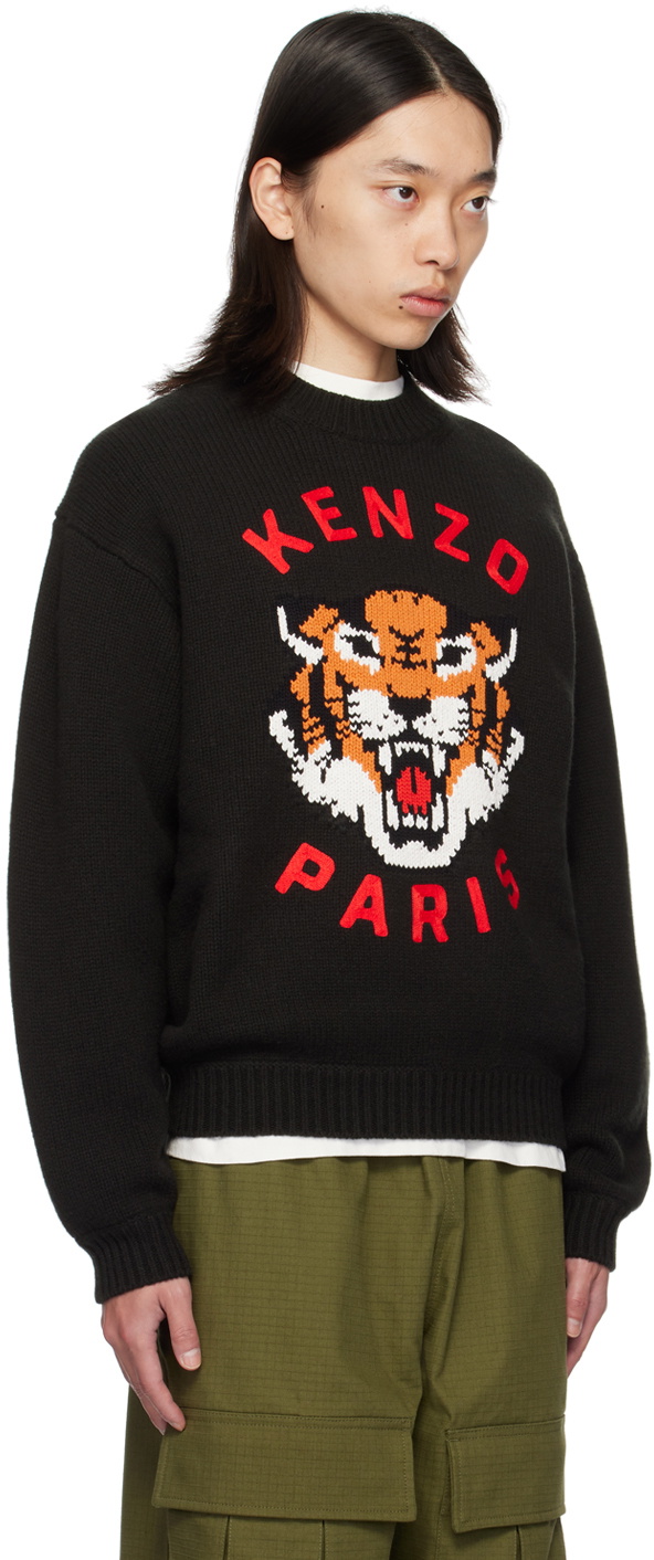 Kenzo Black Kenzo Paris Lucky Tiger Sweater Kenzo