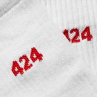 424 Men's Logo Sock in White