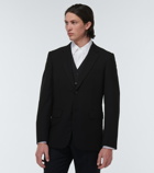 Comme des Garcons Homme Deux - Striped single-breasted wool blazer