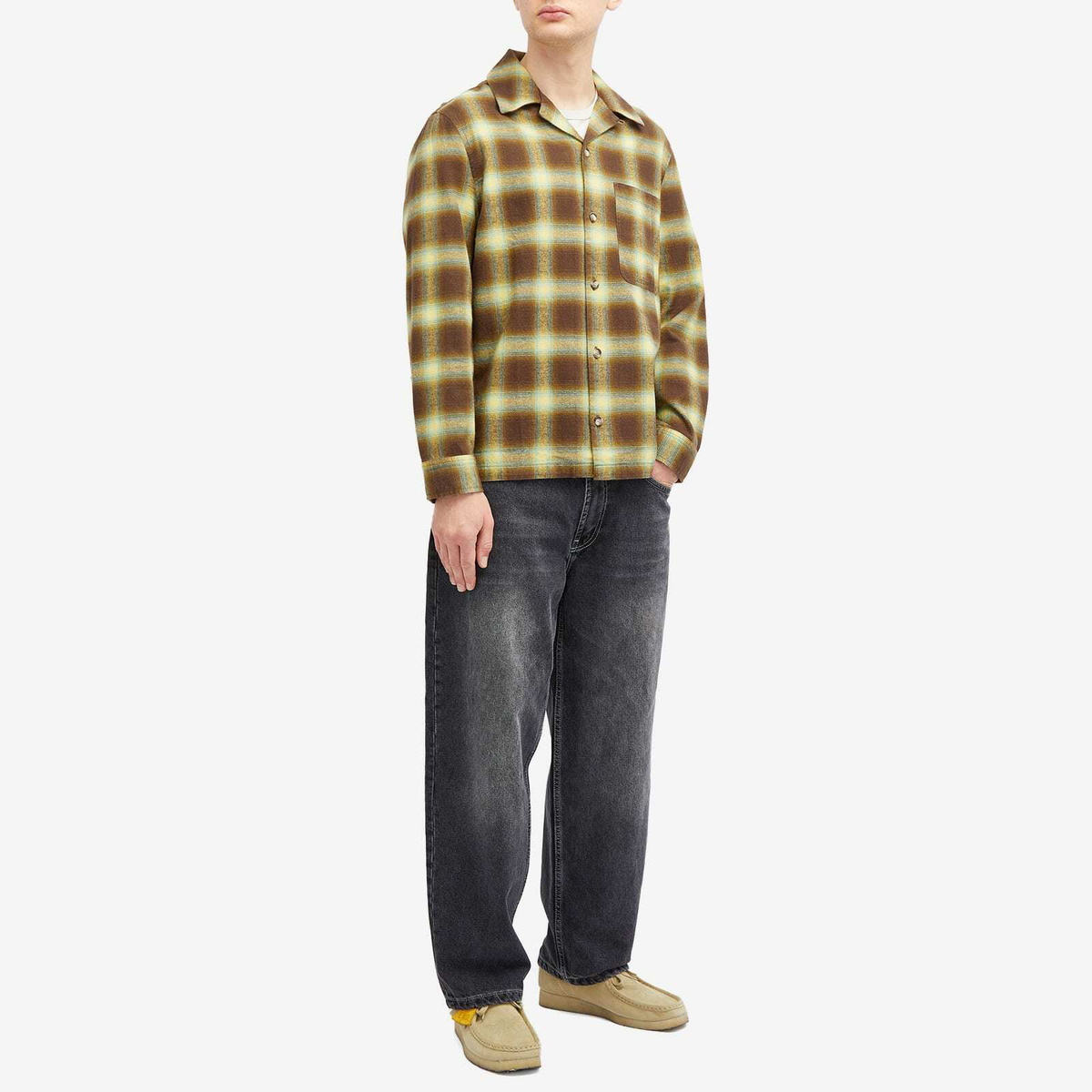 Magic Castles Men's Cisco Flannel Shirt in Chestnut Check Flannel