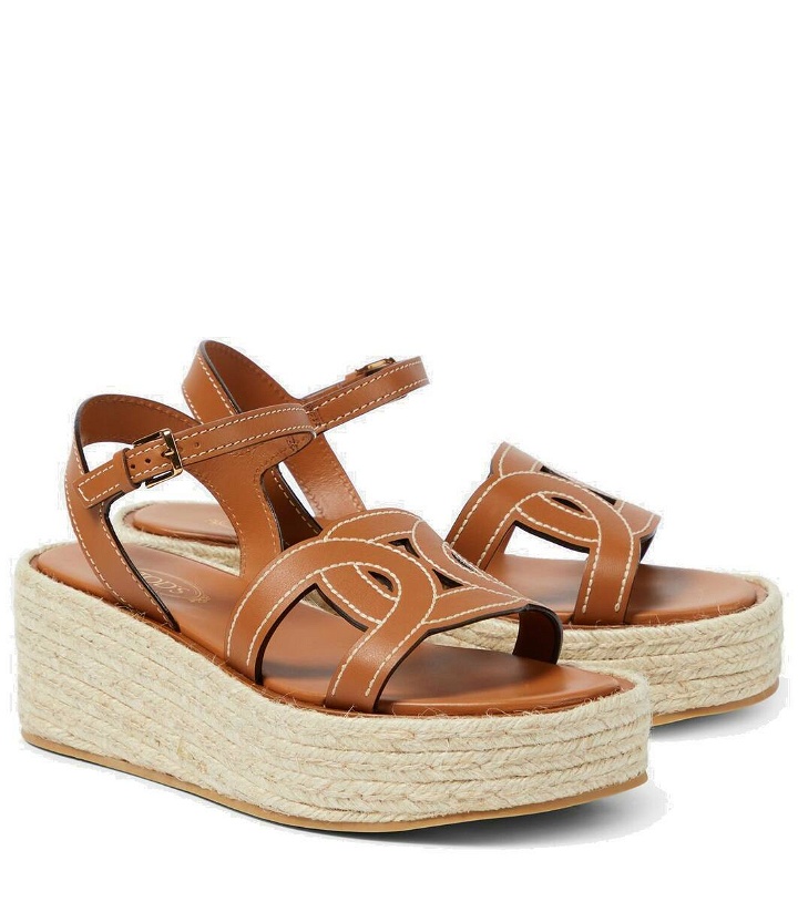 Photo: Tod's Leather espadrille sandals