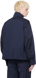 LE17SEPTEMBRE Navy Stand Collar Jacket