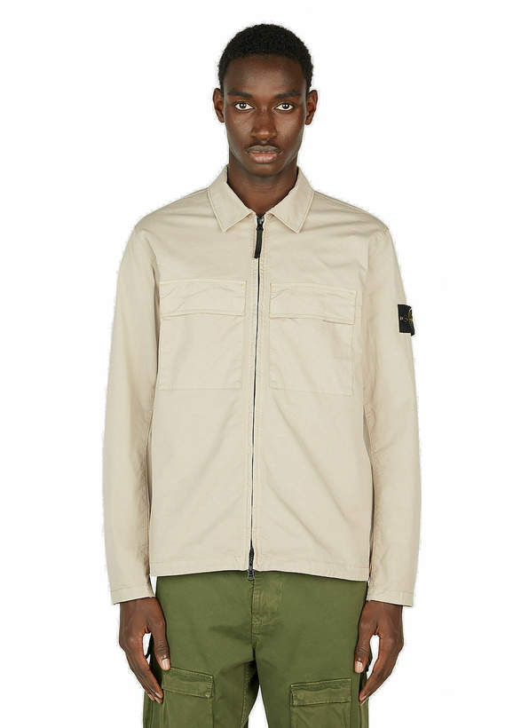 Photo: Stone Island - Compass Patch Overshirt in Beige