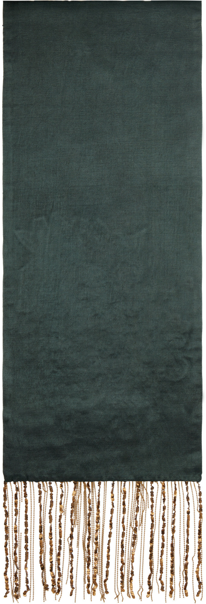 Dries Van Noten Khaki Silk Scarf