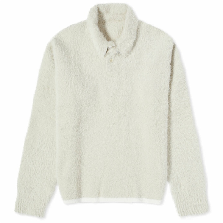 Photo: Jacquemus Men's Neve Knit Polo Shirt in Off White