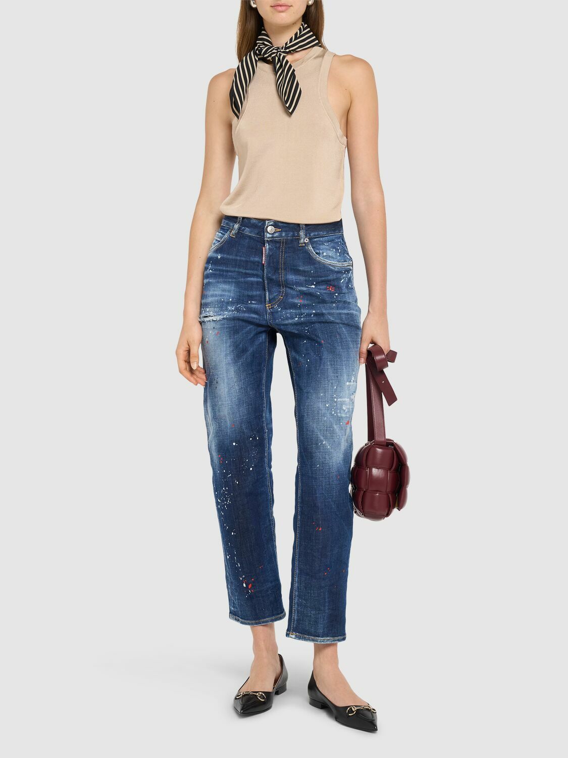 DSQUARED2 Boston High Rise Straight Jeans Dsquared2