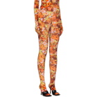 Richard Quinn Orange Floral Leggings