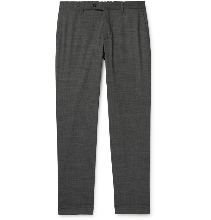 Photo: Incotex - Slim-Fit Puppytooth Woven Trousers - Gray