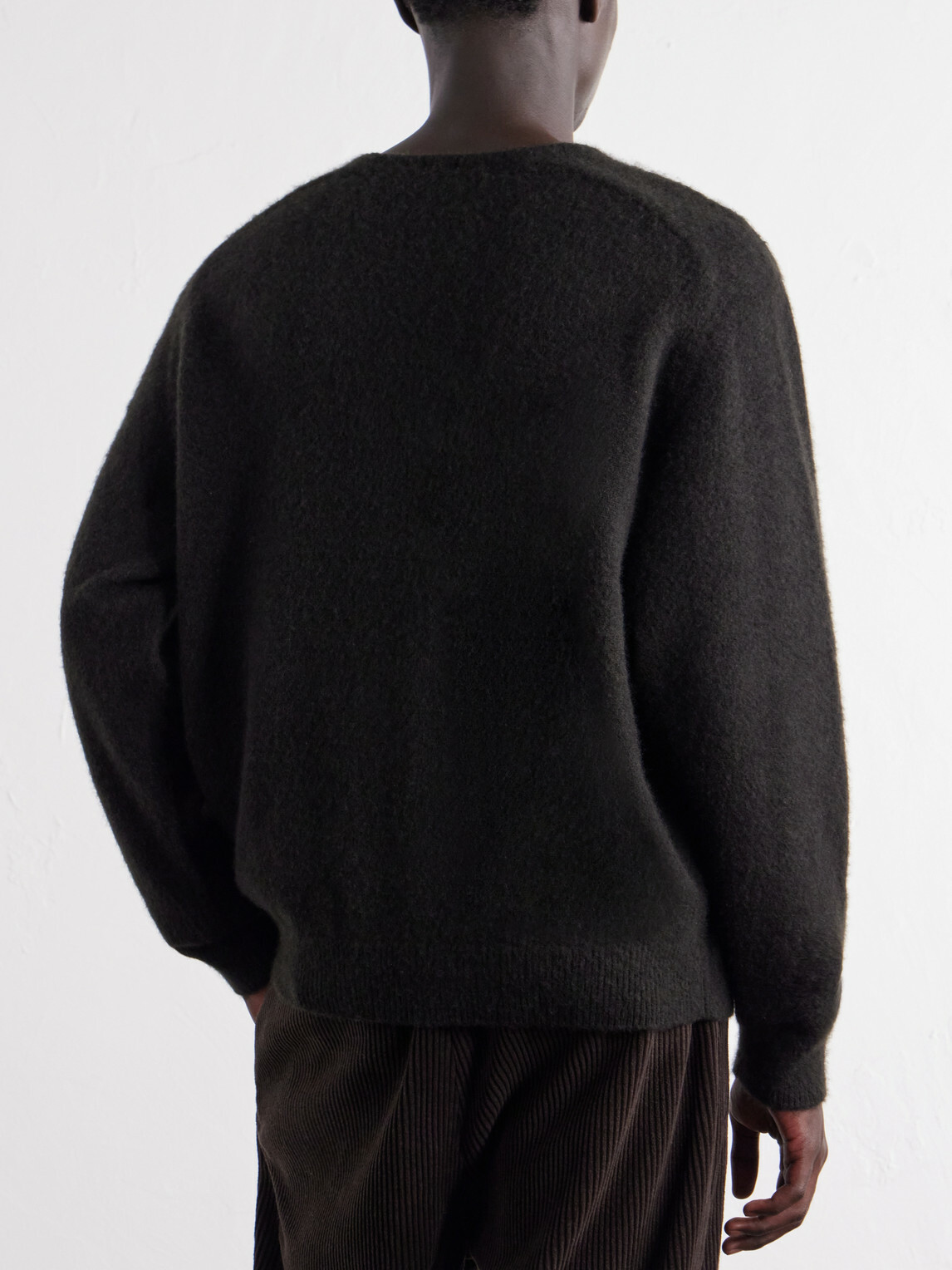 A.PRESSE - Brushed Cashmere Sweater - Brown