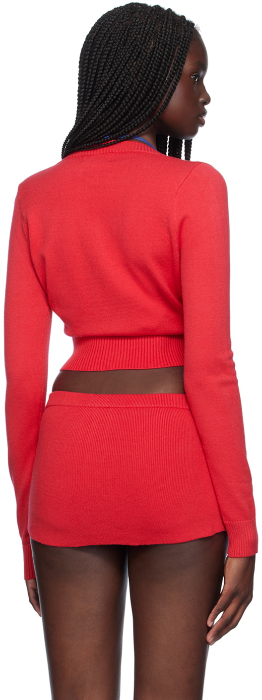 Frankies Bikinis Red Danny Cloud Cardigan