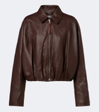 Loewe Draped leather jacket