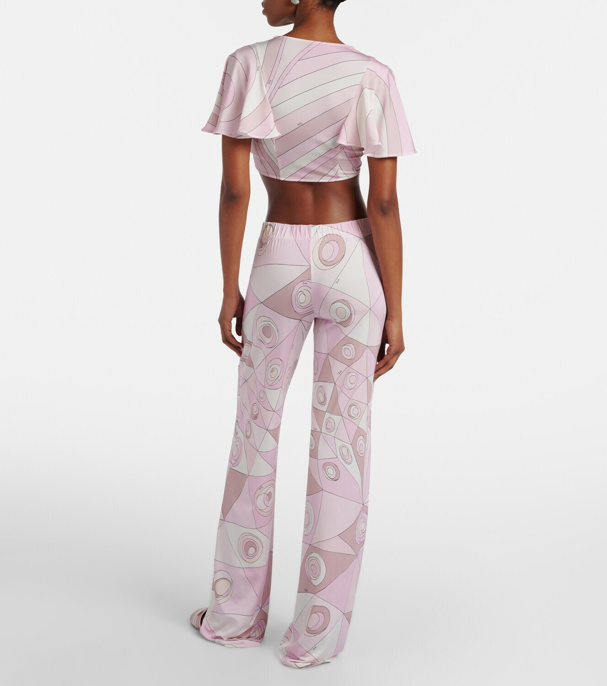 Pucci Occhi satin jersey straight pants