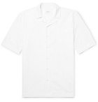 Sunspel - Camp-Collar Textured-Cotton Shirt - White