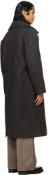 System Gray Wide Laper Coat