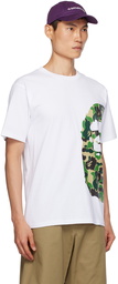 BAPE White ABC Camo Side Big Ape Head T-Shirt