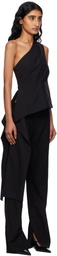 St. Agni Black Asymm Origami Top