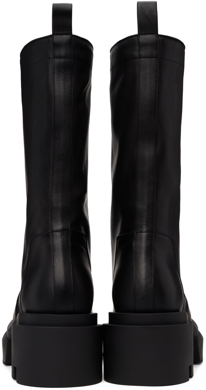 Rick Owens Black Lido Pull On Bogun Boots Rick Owens