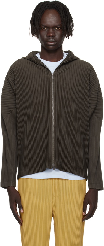 Photo: HOMME PLISSÉ ISSEY MIYAKE Brown Monthly Color June Hoodie