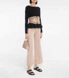 Alaïa Peplum wool-blend sweater