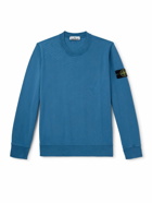 Stone Island - Logo-Appliquéd Cotton-Jersey Sweatshirt - Blue