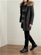 Yves Salomon - Iconic Shearling-Trimmed Padded Cotton-Blend Twill Down Parka - Black