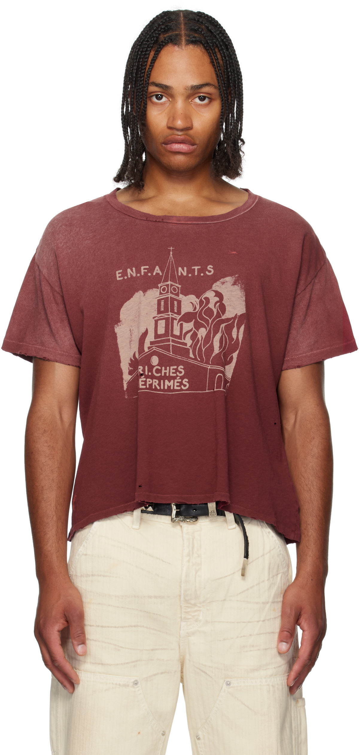 Enfants Riches Déprimés Red Burning Church T-shirt Enfants Riches