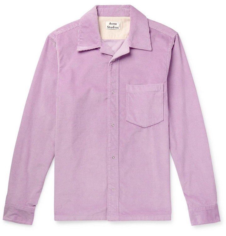 Photo: Acne Studios - Denver Cotton-Corduroy Shirt - Men - Purple