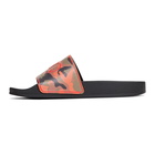 McQ Alexander McQueen Orange Camo Infinity Slides