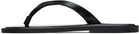 AURALEE Black Leather Tong Flip-Flops