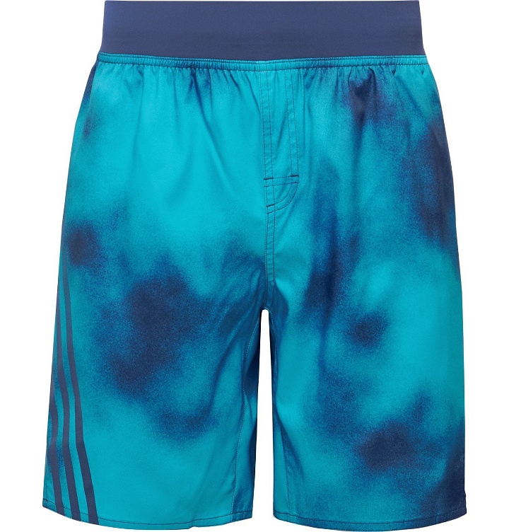 Photo: Adidas Sport - Printed Shell Shorts - Blue