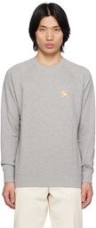 Maison Kitsuné Gray Chillax Fox Sweatshirt