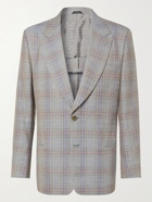 GIORGIO ARMANI - Prince of Wales Checked Silk and Wool-Blend Suit Jacket - Multi - IT 46