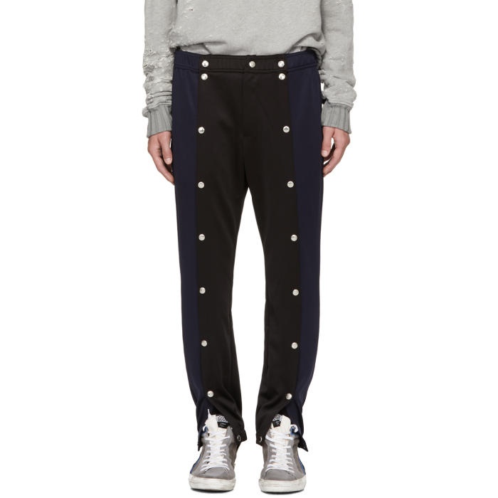 Photo: 99% IS Navy and Black Snap Lounge Pants 