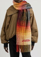 Isabel Marant Firny Checked Alpaca-blend Scarf - Red - One Size