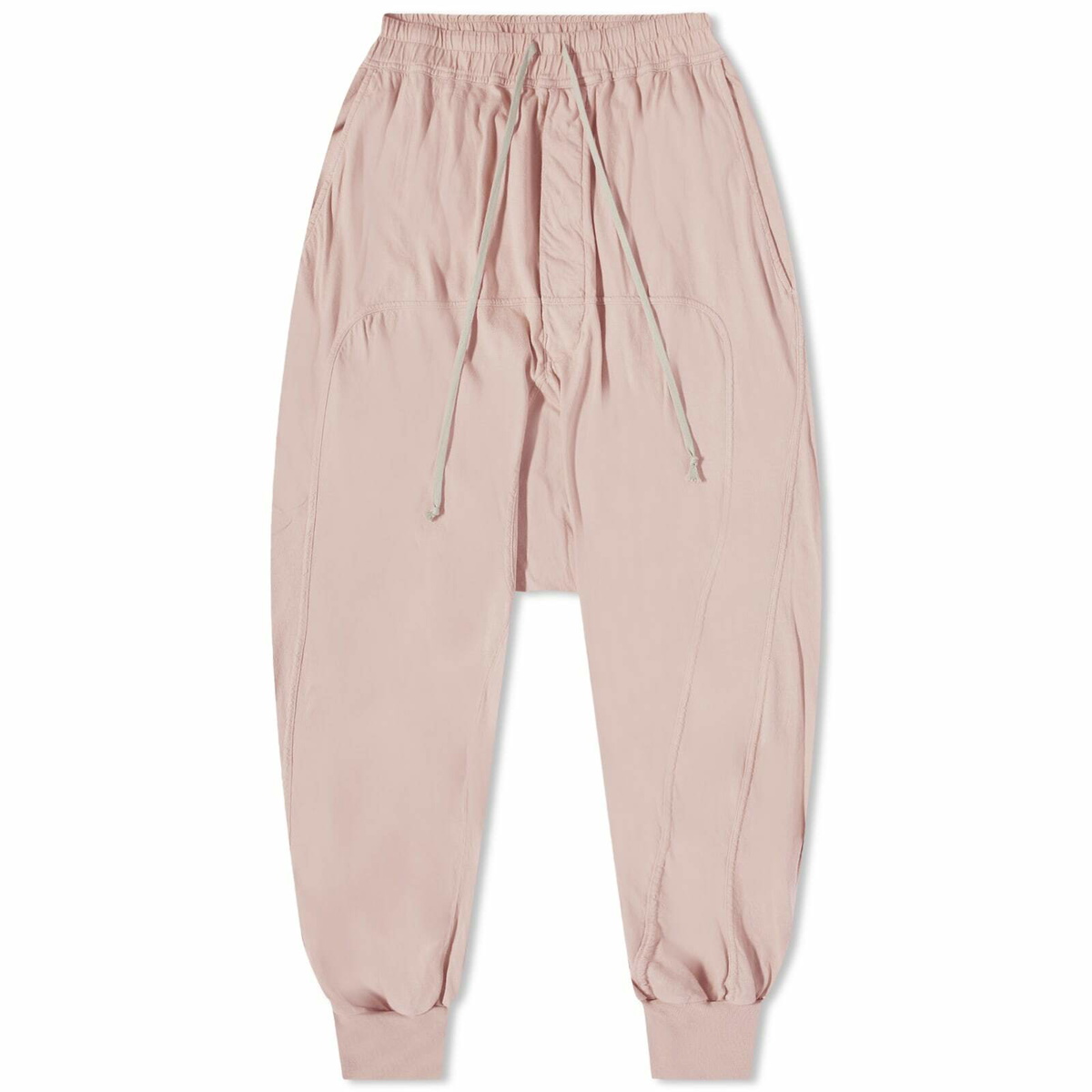 Rick Owens DRKSHDW Men's Prisoner Drawstring Pant in Faded Pink