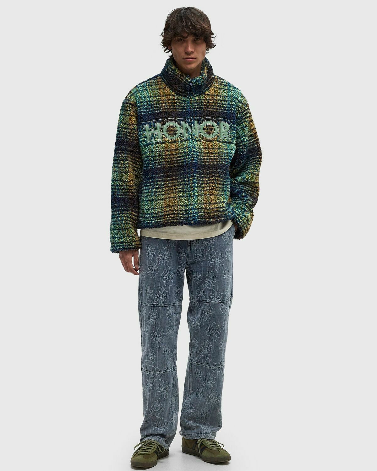 Honor The Gift ROBINSON PLAID JACKET Green Mens Fleece Jacket
