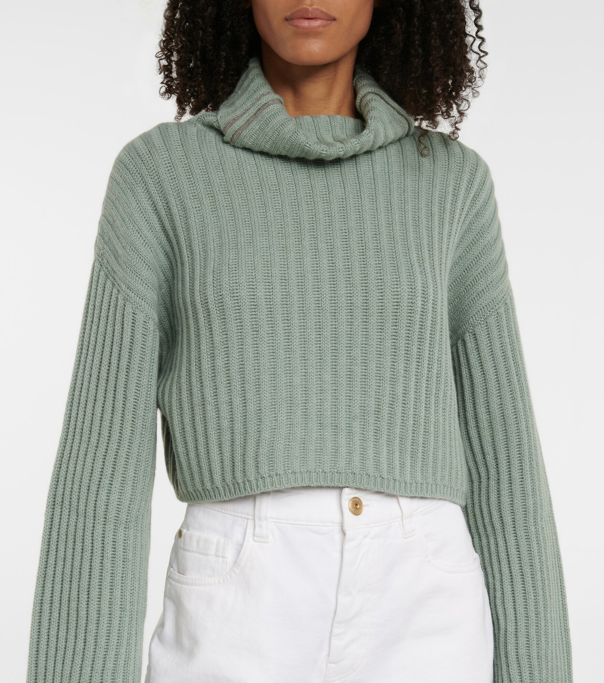 Brunello Cucinelli - Cropped cashmere sweater Brunello Cucinelli