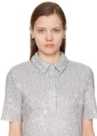 VEERT White Gold Polka Dot Pearl Earrings