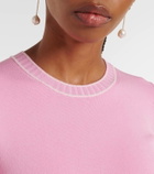Monique Lhuillier Belted knitted midi dress