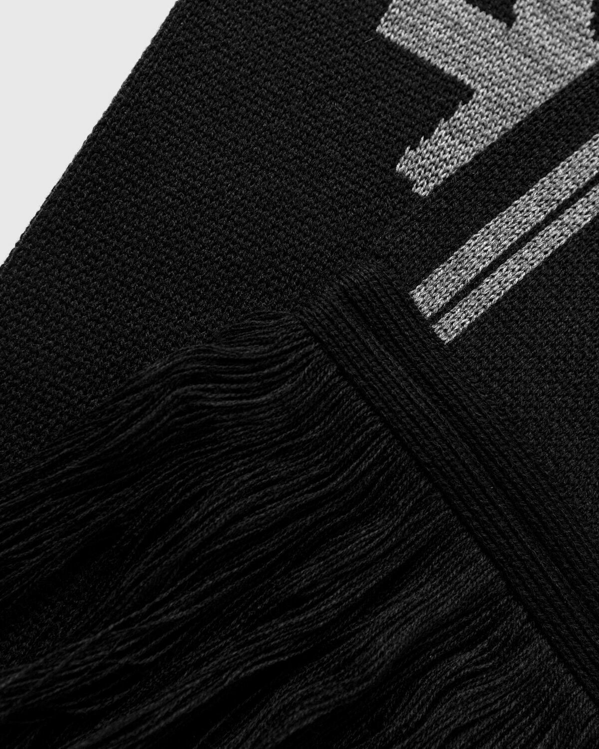 A Bathing Ape JACQUARD BAPE LOGO LONG SCARF Black Men