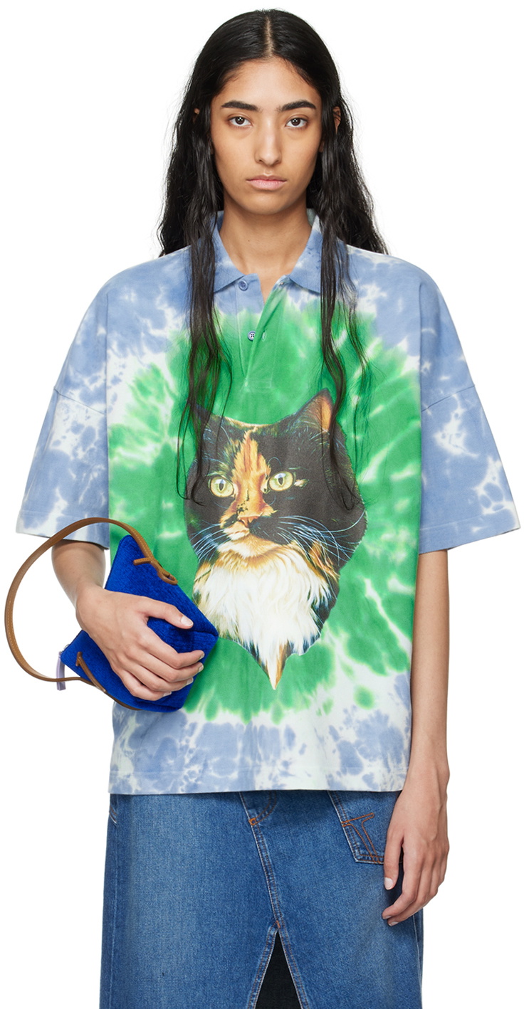 【送料&関税込】J.W. Anderson Cat Eye Print T-shirt JW Anderson Cat Print Tie Dye T-Shirt | Shopbop