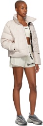 Reebok By Victoria Beckham Off-White Down Cropped Jacket