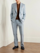Richard James - Hepworth Slim-Fit Pleated Wool Suit Trousers - Blue