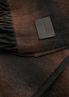 Vince Shadow Plaid Cashmere Scarf - Brown - One Size