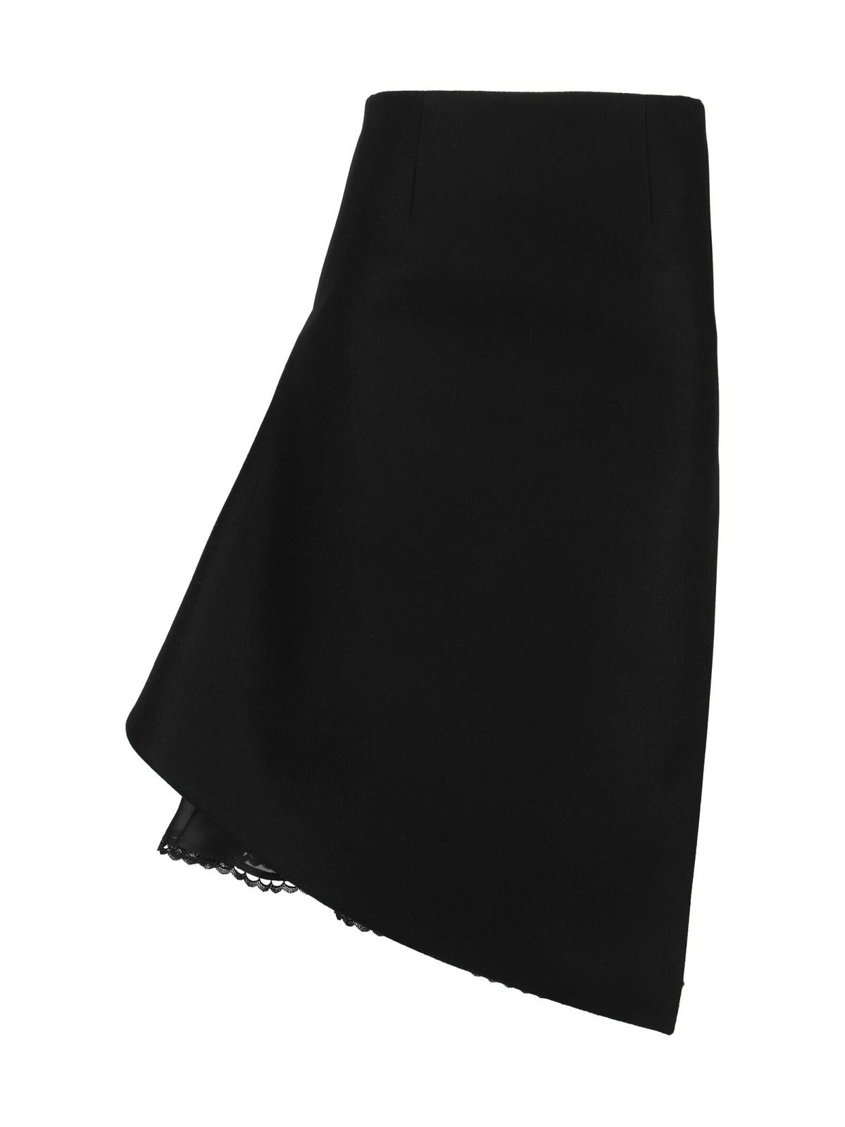 【関税&送料込】Sacai Black Wool Skirt SACAI 'hybrid nylon and wool skirt' Black Sacai