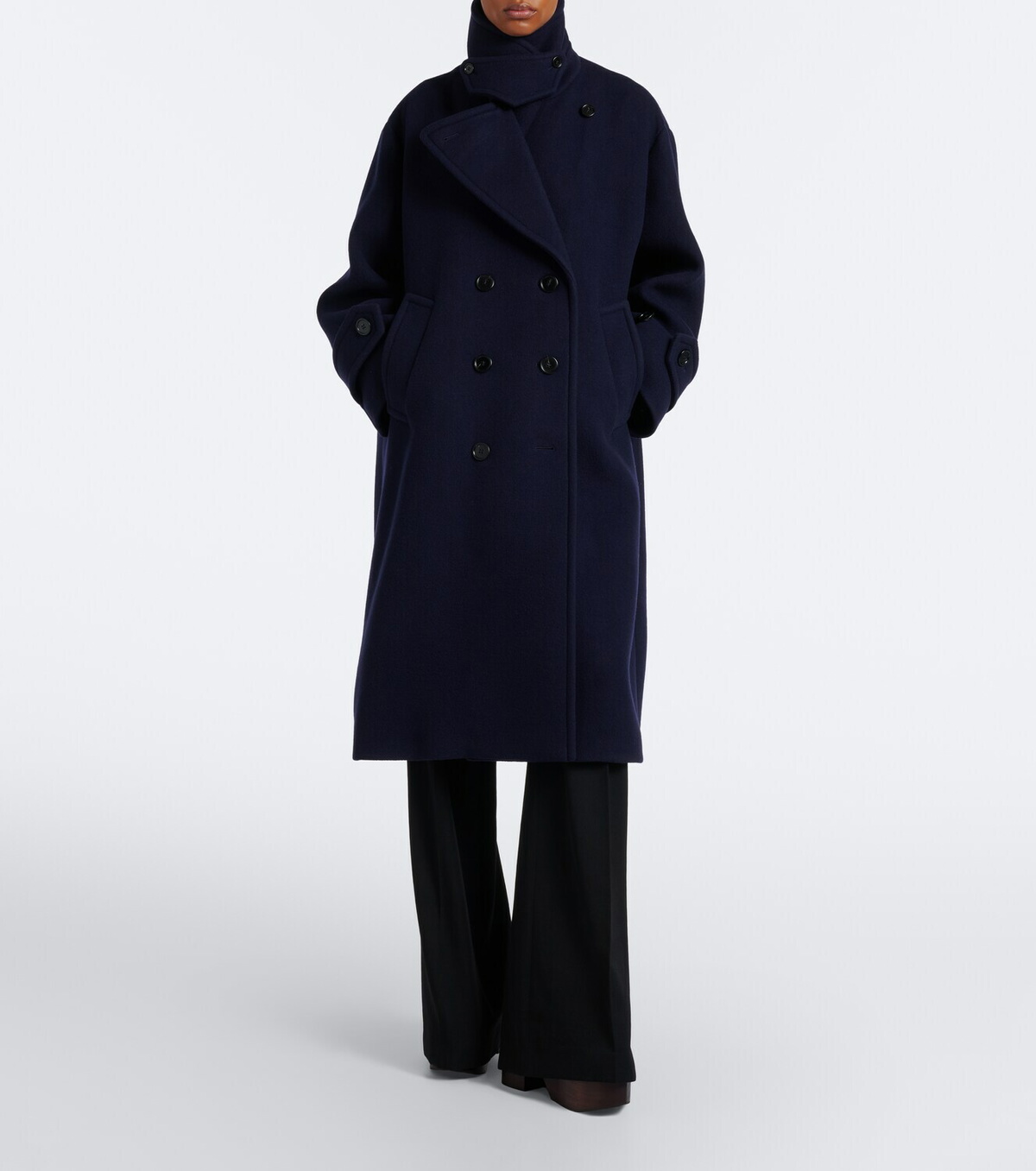 Chloé Double breasted wool-blend coat
