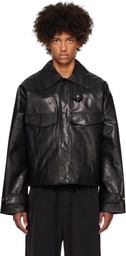Entire Studios Black Cache Leather Jacket
