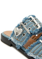 Ganni Feminine Buckle Ballerina Denim Sliders