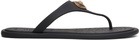 Versace Black Alia Rubber Flat Sandals