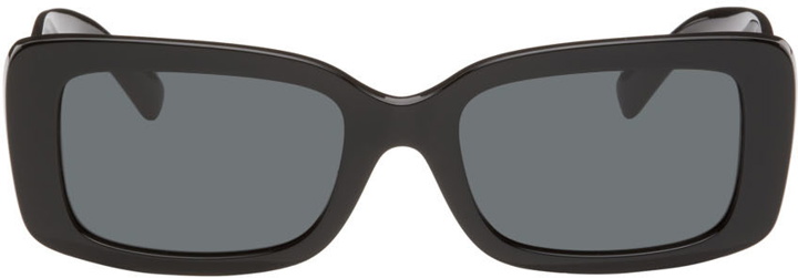 Photo: Valentino Garavani Black Rectangular Sunglasses